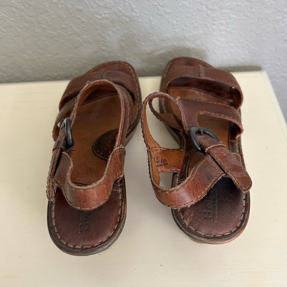 Born brown sandals with wedge heal